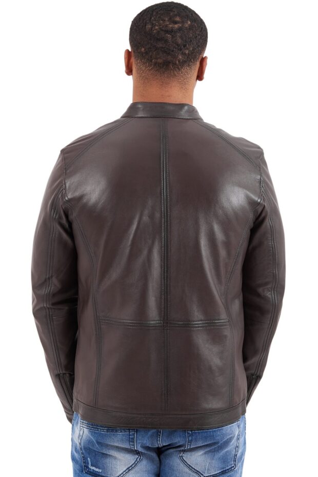 BIG HOOD SHEEP BROWN - AUTHENTIC MENS LEATHER JACKET