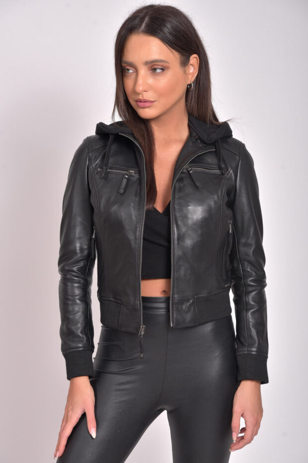 EANO SHEEP BLACK - AUTHENTIC WOMENS LEATHER JACKET