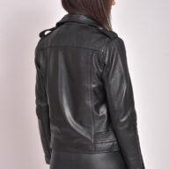 RHEA SHEEP BLACK - AUTHENTIC WOMENS BLACK LEATHER JACKET