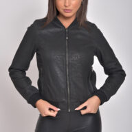NIOVI SHEEP VINTAGE SHEEP BLACK - AUTHENTIC WOMENS BLACK LEATHER JACKET