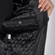 NIOVI SHEEP VINTAGE SHEEP BLACK - AUTHENTIC WOMENS BLACK LEATHER JACKET