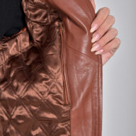 ELECTRA SHEEP COGNAC - AUTHENTIC WOMENS COGNAC LEATHER JACKET
