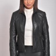 PANDORA SHEEP BLACK - AUTHENTIC WOMENS BLACK LEATHER JACKET