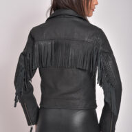 CRAZY HORSE VINTAGE SHEEP BLACK - AUTHENTIC WOMENS LEATHER BLACK JACKET