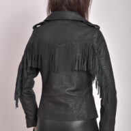 CHEROKEE VINTAGE SHEEP BLACK - AUTHENTIC WOMENS LEATHER BLACK JACKET