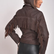 CRAZY HORSE VINTAGE SHEEP BROWN - AUTHENTIC WOMENS LEATHER BROWN JACKET