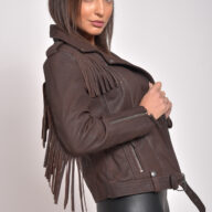 CHEROKEE VINTAGE SHEEP BROWN - AUTHENTIC WOMENS LEATHER BROWN JACKET