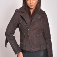 CHEROKEE VINTAGE SHEEP BROWN - AUTHENTIC WOMENS LEATHER BROWN JACKET