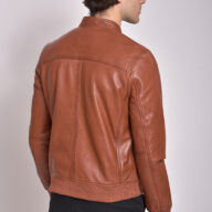 ECHO SHEEP COGNAC - AUTHENTIC MENS COGNAC LEATHER JACKET