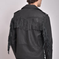 NAVAJO VINTAGE SHEEP BLACK - AUTHENTIC MENS BLACK LEATHER JACKET