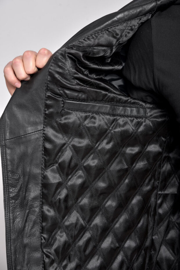 CHARLIE SHEEP BLACK - AUTHENTIC MENS BLACK LEATHER JACKET