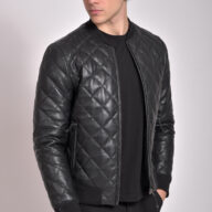 ARIZONA SHEEP BLACK - AUTHENTIC MENS BLACK LEATHER JACKET
