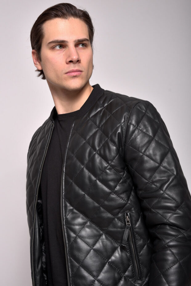 ARIZONA SHEEP BLACK - AUTHENTIC MENS BLACK LEATHER JACKET