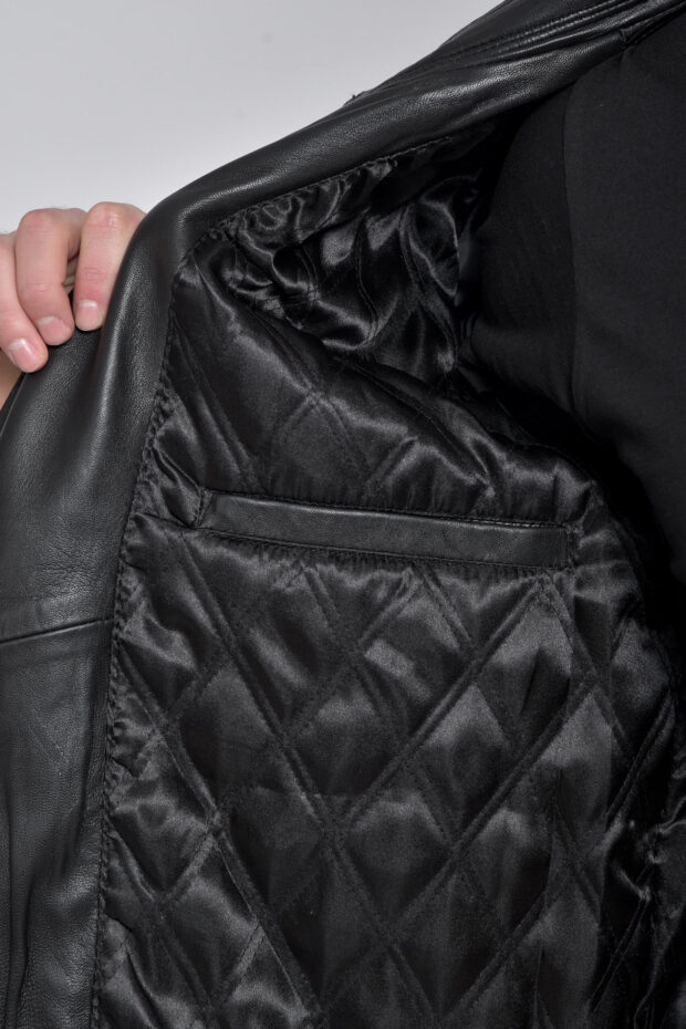 CHARLIE SUC SHEEP BLACK - AUTHENTIC MENS BLACK LEATHER JACKET
