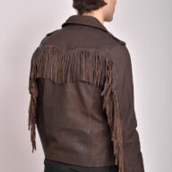 NAVAJO VINTAGE SHEEP BROWN - AUTHENTIC MENS BROWN LEATHER JACKET