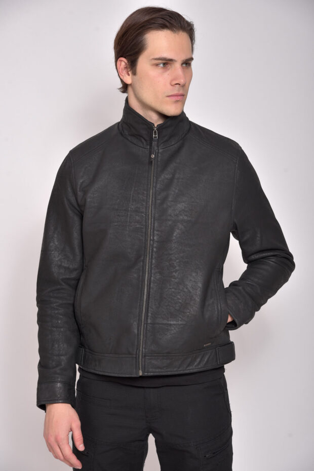 HOLLAND VINTAGE SHEEP BLACK - AUTHENTIC MENS LEATHER JACKET