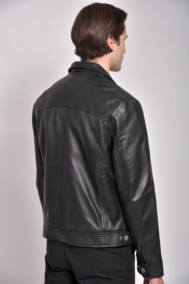 HOLLAND SHEEP BLACK - AUTHENTIC MENS LEATHER JACKET
