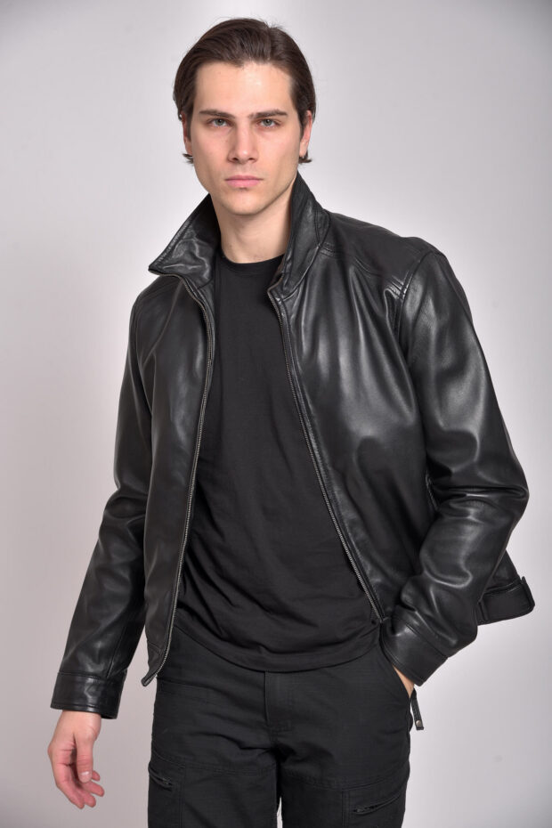 HOLLAND SHEEP BLACK - AUTHENTIC MENS LEATHER JACKET
