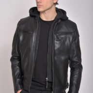 KAPPA SHEEP BLACK - AUTHENTIC MENS BLACK LEATHER JACKET