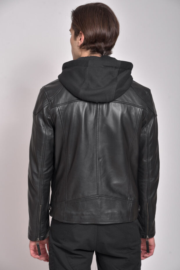 KAPPA SHEEP BLACK - AUTHENTIC MENS BLACK LEATHER JACKET