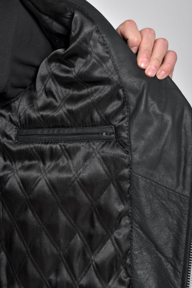 BRANDO BUFFALO BLACK - AUTHENTIC MENS BLACK LEATHER JACKET
