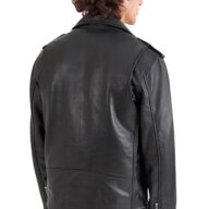 BRANDO SHEEP BLACK - AUTHENTIC MENS BLACK LEATHER JACKET