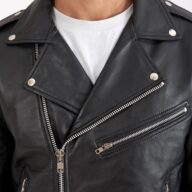 BRANDO SHEEP BLACK - AUTHENTIC MENS BLACK LEATHER JACKET
