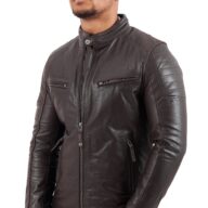 DELTA BUFFALO BROWN - AUTHENTIC MENS LEATHER JACKET