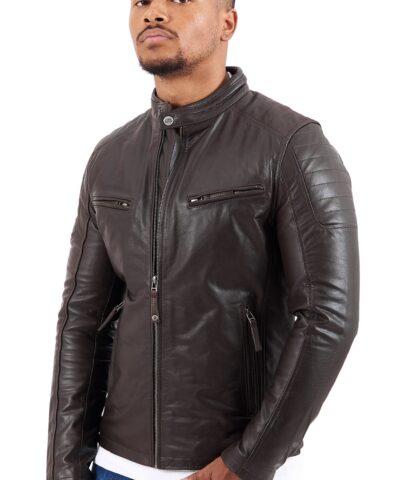DELTA BUFFALO BROWN - AUTHENTIC MENS LEATHER JACKET