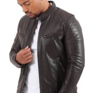 DELTA BUFFALO BROWN - AUTHENTIC MENS LEATHER JACKET