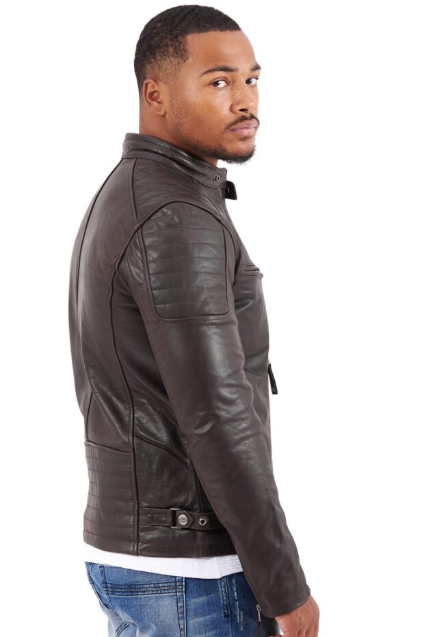 DELTA BUFFALO BROWN - AUTHENTIC MENS LEATHER JACKET