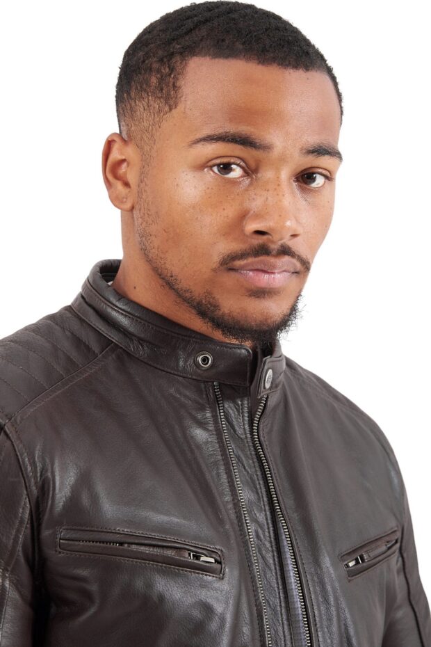 DELTA BUFFALO BROWN - AUTHENTIC MENS LEATHER JACKET