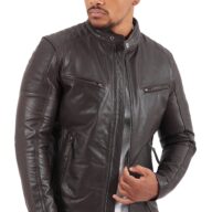 DELTA BUFFALO BROWN - AUTHENTIC MENS LEATHER JACKET