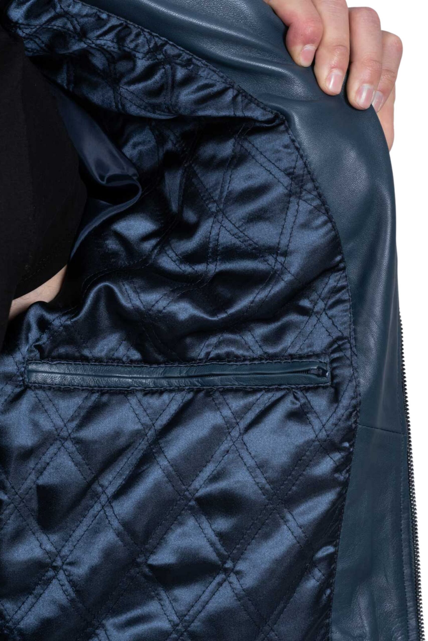 BRAVO SHEEP BLUE - AUTHENTIC MENS BLUE LEATHER JACKET
