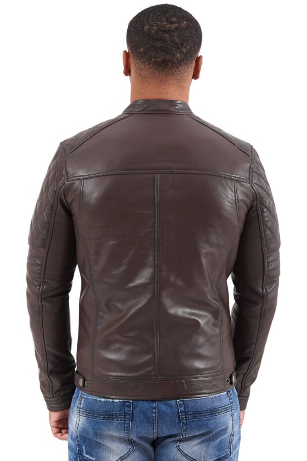 BRAVO SHEEP BROWN - AUTHENTIC BROWN MENS LEATHER JACKET