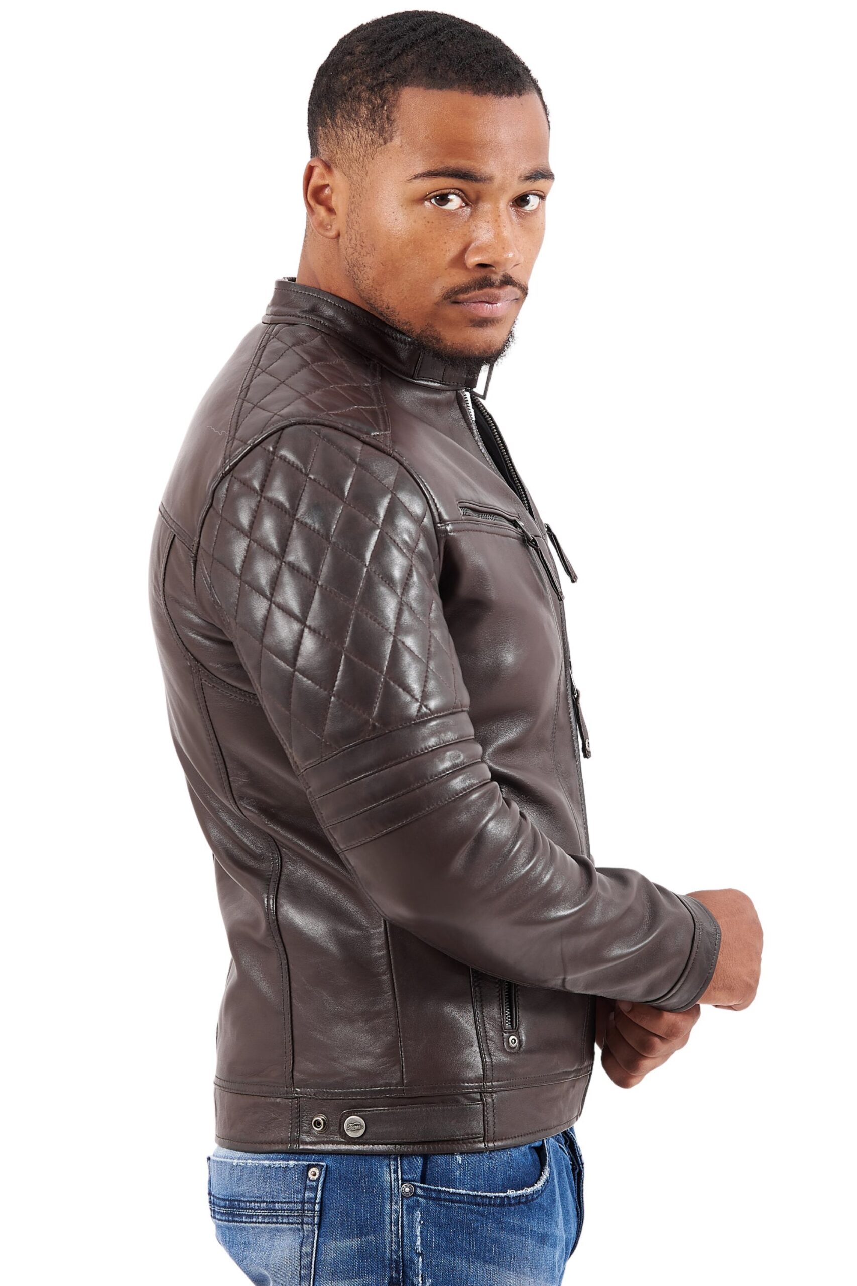 BRAVO SHEEP BROWN - AUTHENTIC BROWN MENS LEATHER JACKET