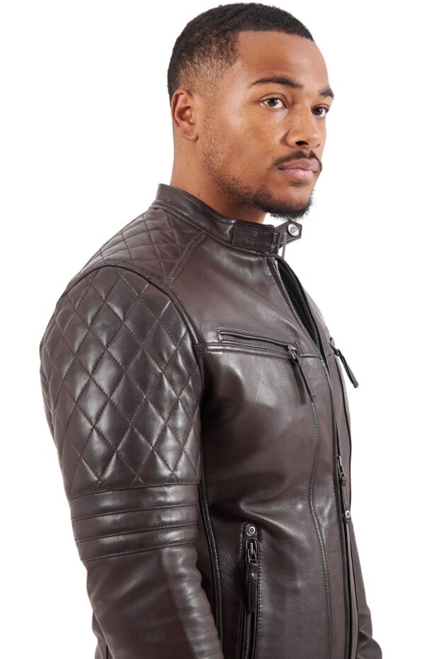 BRAVO SHEEP BROWN - AUTHENTIC BROWN MENS LEATHER JACKET