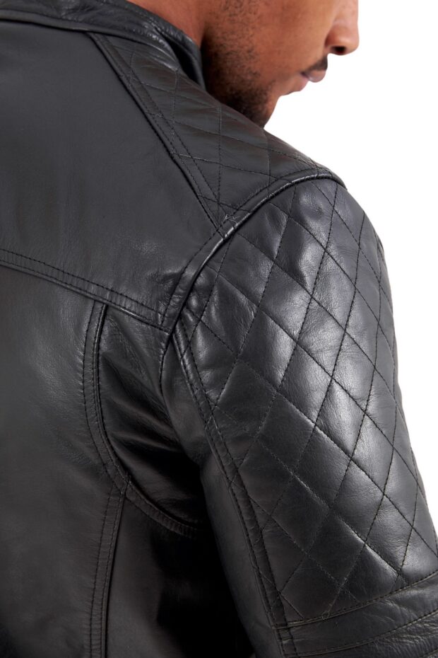 BRAVO BUFFALO BLACK - AUTHENTIC BLACK MENS LEATHER JACKET