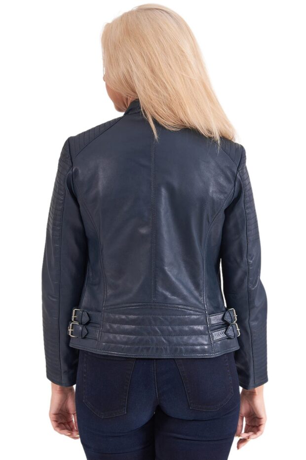 CALYPSO SHEEP BLUE - AUTHENTIC WOMENS BLUE LEATHER JACKET