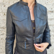 CASSANDRA SHEEP BLACK - AUTHENTIC WOMENS LEATHER JACKET