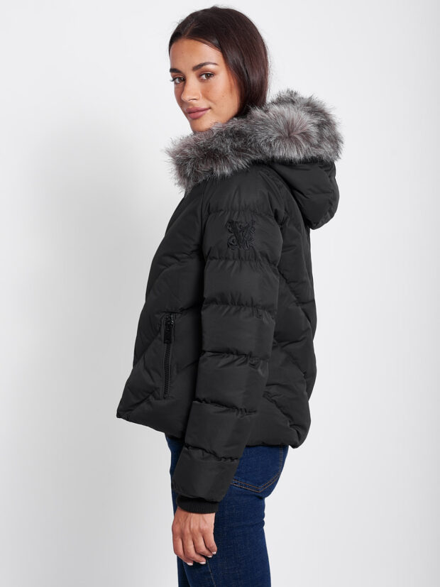CASSIA BLACK WOMEN'S PUFFER JACKET