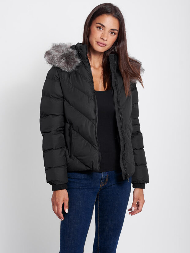 CASSIA BLACK WOMEN'S PUFFER JACKET