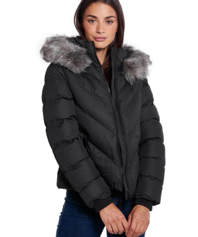 CASSIA BLACK WOMEN'S PUFFER JACKET