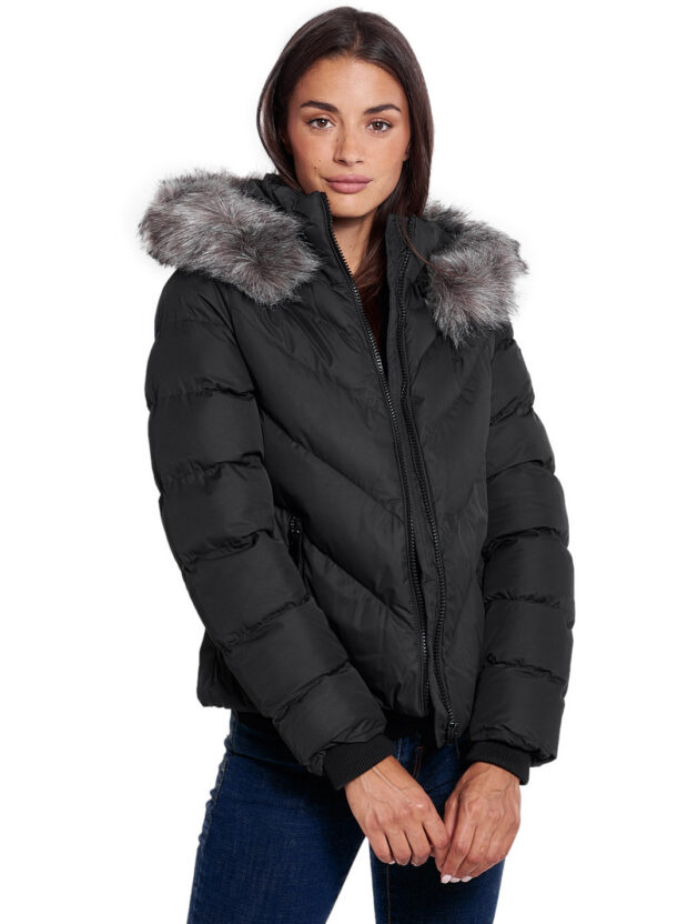 CASSIA BLACK WOMEN'S PUFFER JACKET