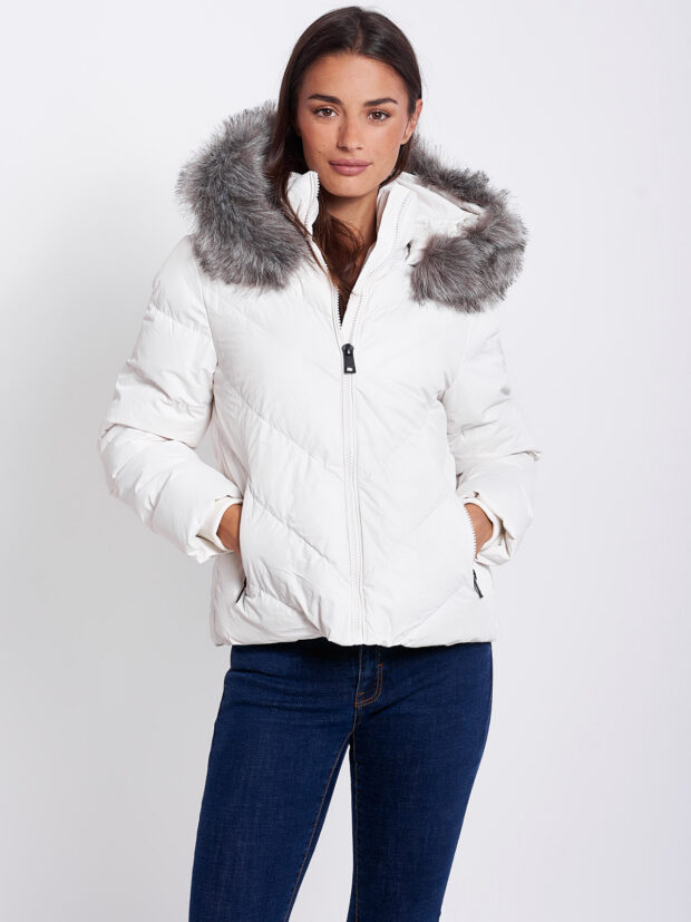 CASSIA WHITE WOMEN'S PUFFER JACKET