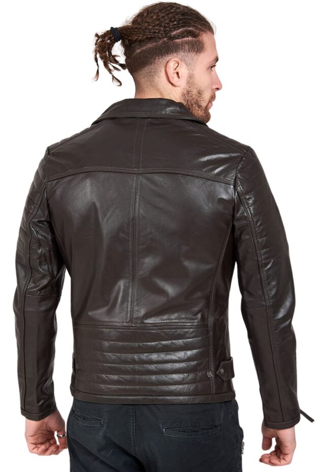 CHARLIE SHEEP BROWN - AUTHENTIC MENS BROWN LEATHER JACKET