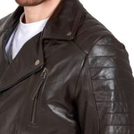CHARLIE SHEEP BROWN - AUTHENTIC MENS BROWN LEATHER JACKET