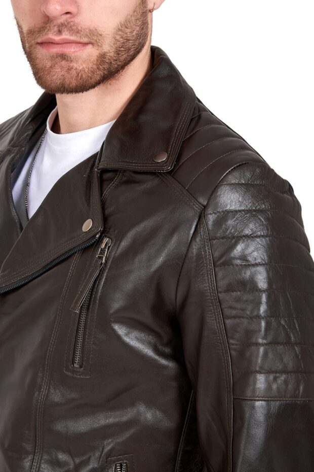 CHARLIE SHEEP BROWN - AUTHENTIC MENS BROWN LEATHER JACKET