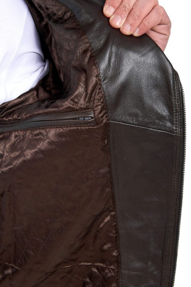 CHARLIE SHEEP BROWN - AUTHENTIC MENS BROWN LEATHER JACKET