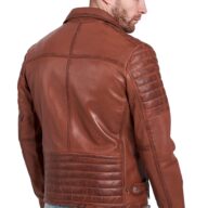 CHARLIE SHEEP COGNAC - AUTHENTIC MENS COGNAC LEATHER JACKET